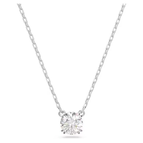 Swarovski Jewelry - SWAROVSKI Stilla pendant Round cut, White, Rhodium plated
